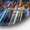 Designart - New York Midtown Night Panorama' Extra Large Metal Circle Wall Art